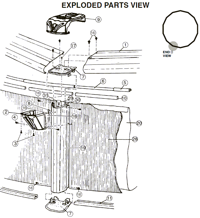 21' x 41' Oval 52" Embassy Century Parts Reorder
